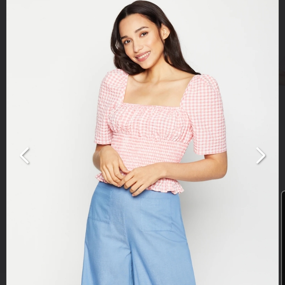 Square Neck Smocked Top